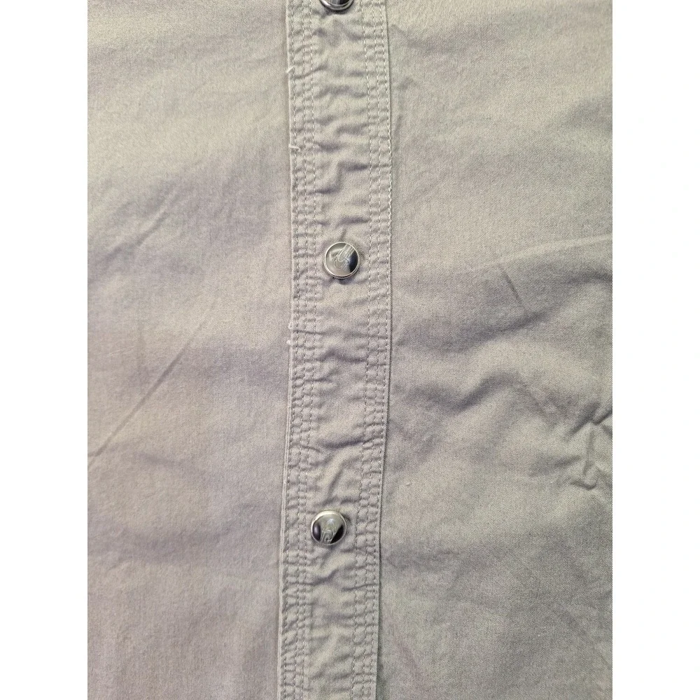 Stetson Mens Grey Swirl Snap Western Shirt XL Embroidered Rodeo Chore‎ Club Work